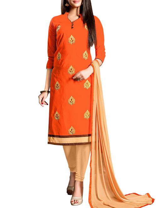 embroidered unstitched churidaar suit - 15916693 - Very Small Image - 1