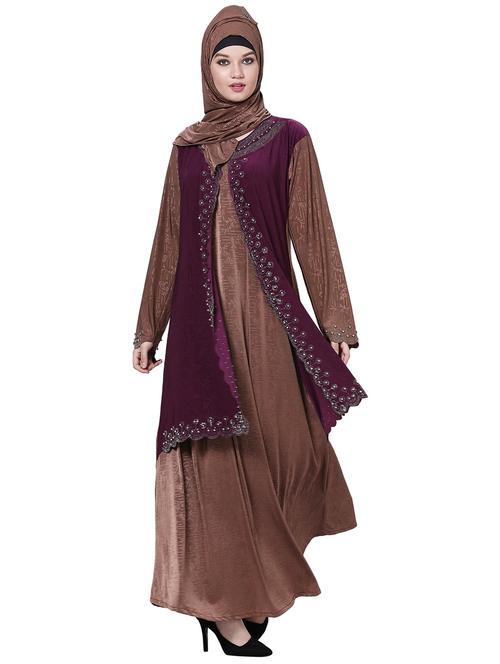 embellished a-line cloaks & abaya - 15916761 - Very Small Image - 1