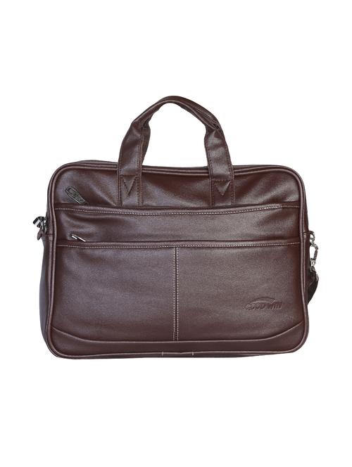 brown leatherette laptopbag - 15918440 - Very Small Image - 1