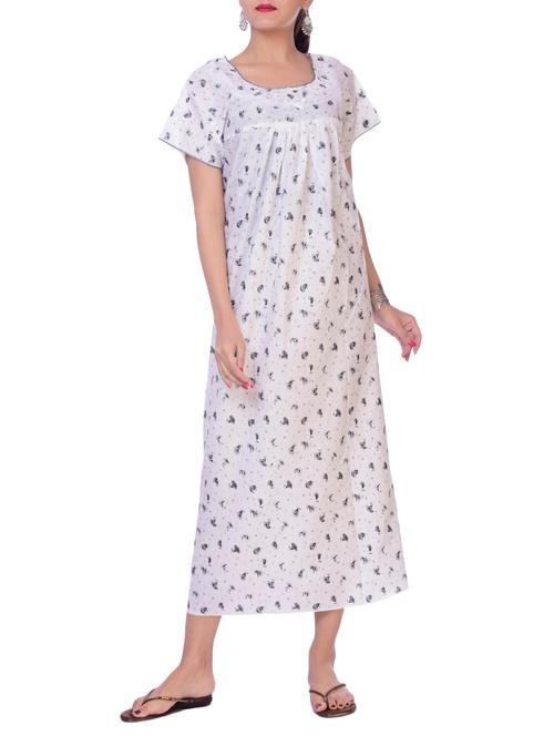 floral bow detail nightwear gown - 15918532 - Very Small Image - 1