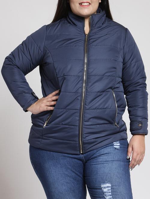 zip up quilted plus jacket - 15919018 - Very Small Image - 1