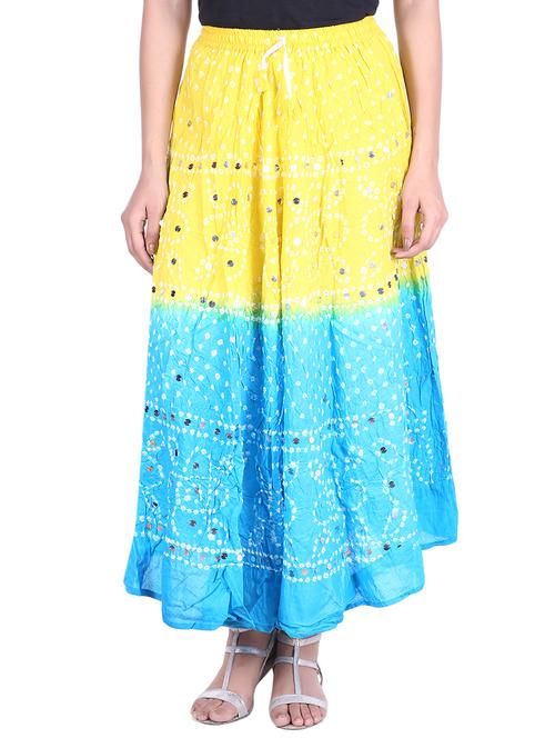 bandhani printed embellished a-line skirt - 15919182 - Very Small Image - 1