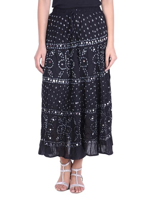 bandhani printed embellished a-line skirt - 15919183 - Very Small Image - 1