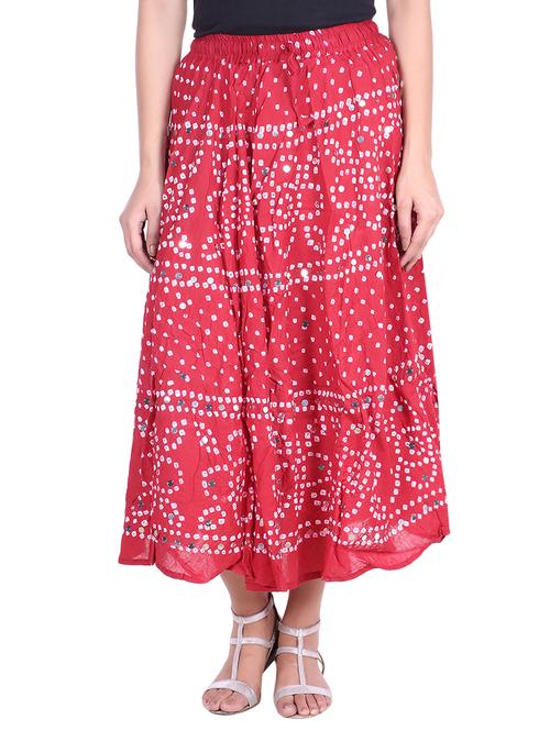 bandhani printed embellished a-line skirt - 15919189 - Very Small Image - 1