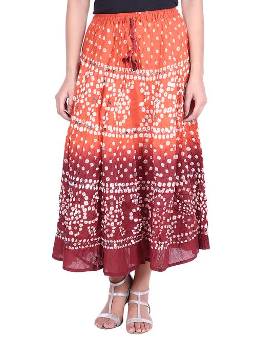 bandhani printed embellished a-line skirt - 15919198 - Very Small Image - 1