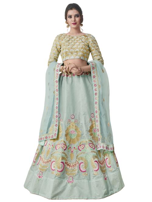 embroidered flared lehenga - 15919845 - Very Small Image - 1