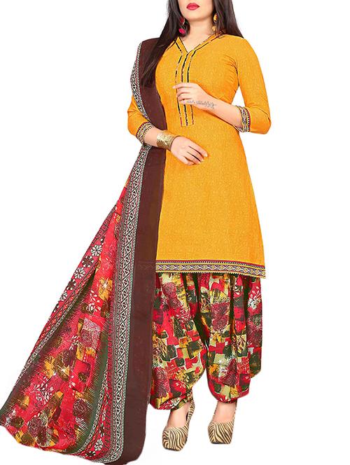 printed unstitched salwar suit - 15919942 - Very Small Image - 1