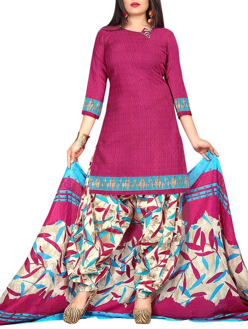 printed unstitched salwar suit - 15919943 - Very Small Image - 1