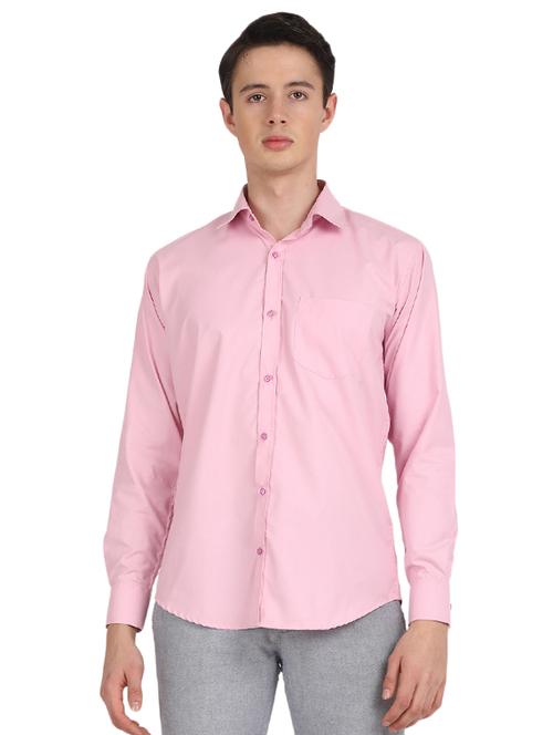 pink solid casual shirt - 15920016 - Very Small Image - 1