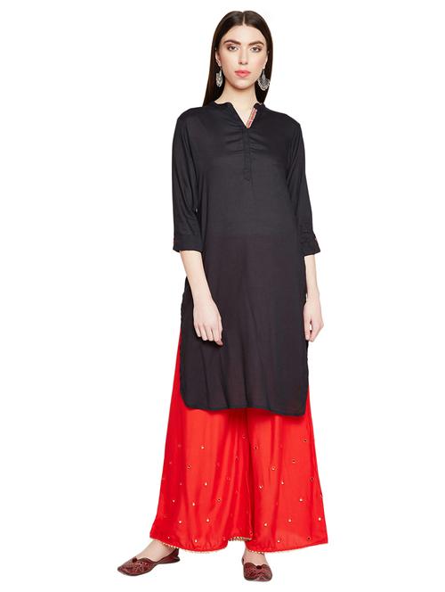 solid straight kurta - 15920356 - Very Small Image - 1