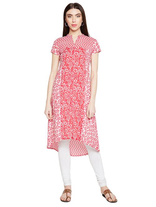 high low printed kurta - 15920370 - Very Small Image - 1