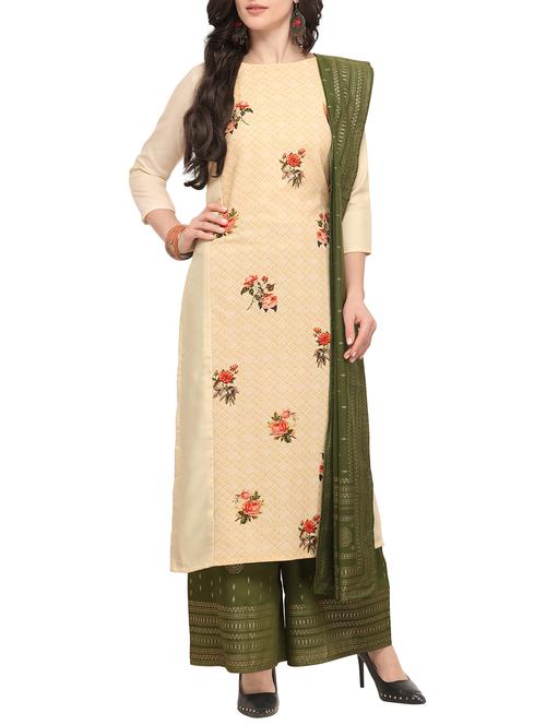 hand block printed kurta with palazzo set - 15920473 - Very Small Image - 1