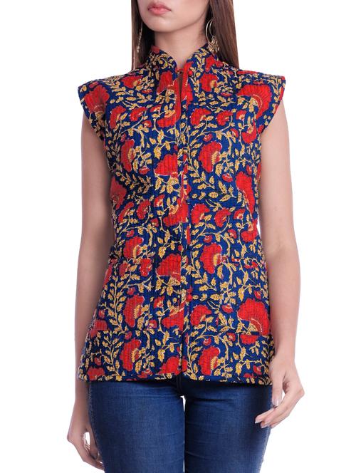 floral sleeveless reversible jacket - 15920568 - Very Small Image - 1