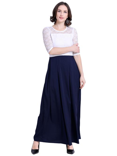 floral lace panel maxi dress - 15920586 - Very Small Image - 1