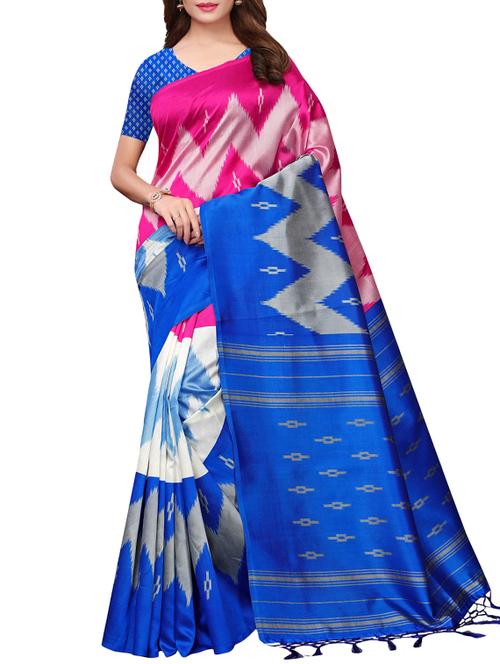 ikat print silk saree - 15920874 - Very Small Image - 1