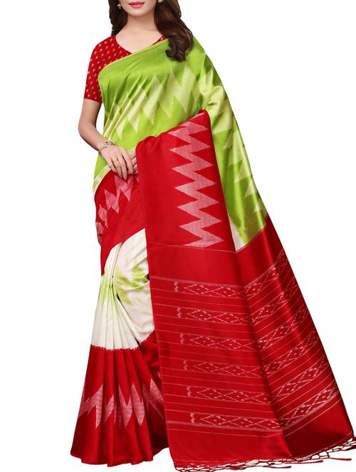 ikat print silk saree - 15920876 - Very Small Image - 1