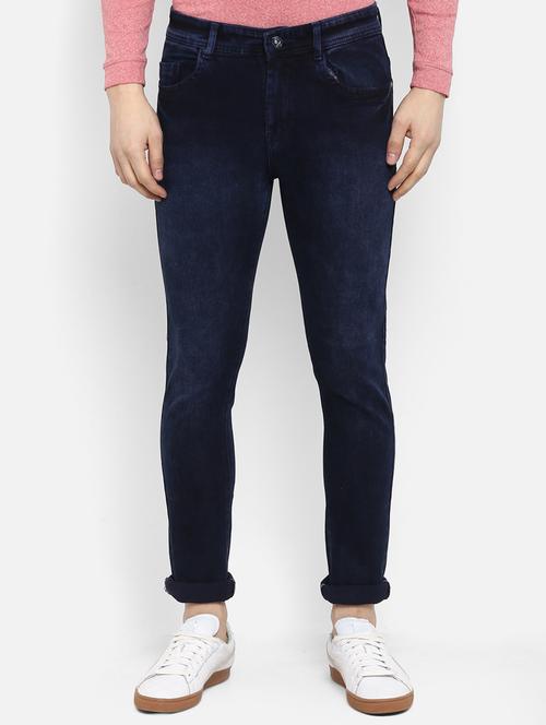 blue cotton washed jeans - 15920993 - Very Small Image - 1