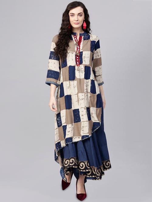 layered printed dress - 15921152 - Very Small Image - 1