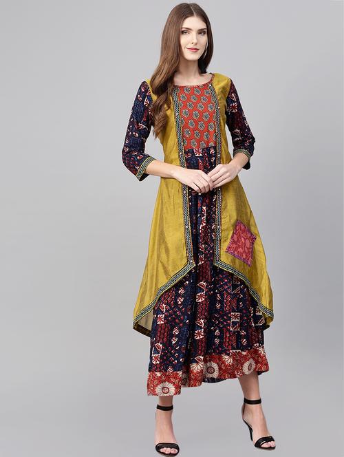 layered printed dress - 15921162 - Very Small Image - 1