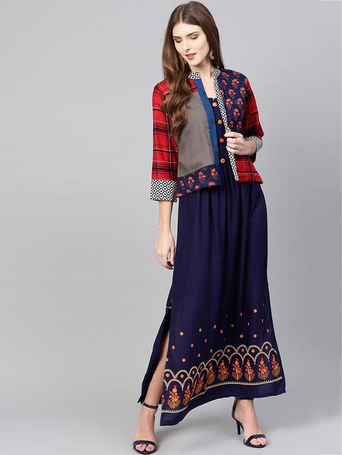embroidered dress with jacket - 15921165 - Very Small Image - 1