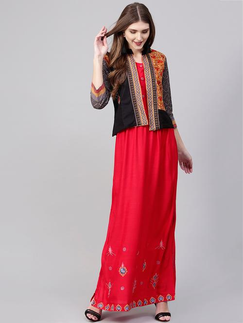 embroidered dress with jacket - 15921166 - Very Small Image - 1