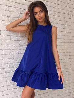 drop waist gathered detail dress - 15922161 - Very Small Image - 1