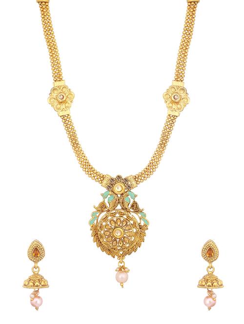 gold metal long necklace - 15922317 - Very Small Image - 1