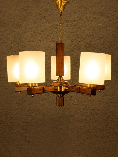 fos lighting polo 5 light wooden chandelier - 15923329 - Very Small Image - 1