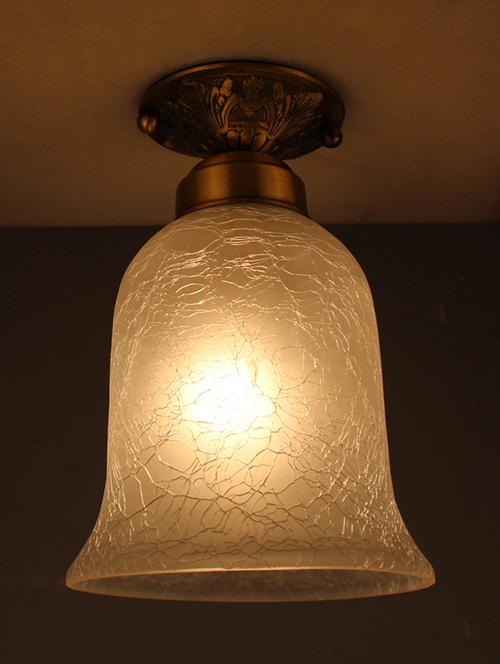 fos lighting small semi flush brass ceiling light - 15923367 - Very Small Image - 1