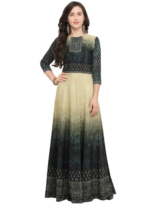 anarkali digital print dress - 15923423 - Very Small Image - 1