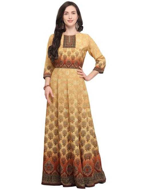anarkali digital print dress - 15923424 - Very Small Image - 1