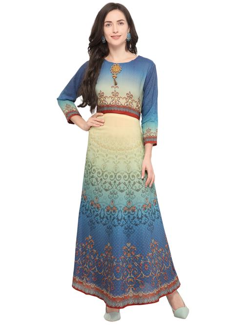 a-line printed kurta - 15923429 - Very Small Image - 1