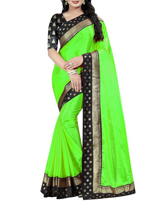 ethnic motif printed saree with blouse - 15923461 - Very Small Image - 1