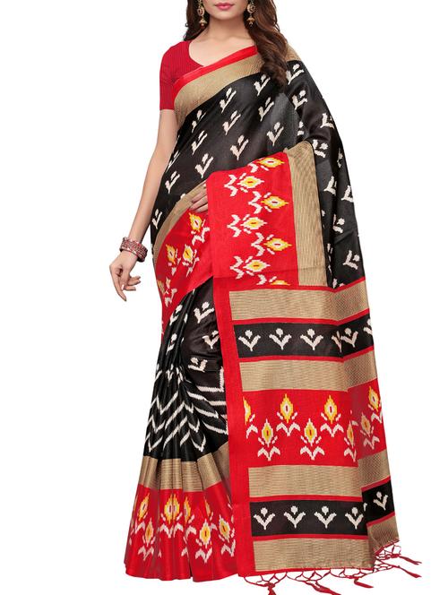 floral printed saree with blouse - 15923470 - Very Small Image - 1