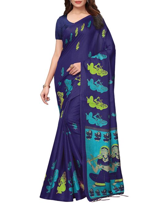 conversational printed saree with blouse - 15923472 - Very Small Image - 1