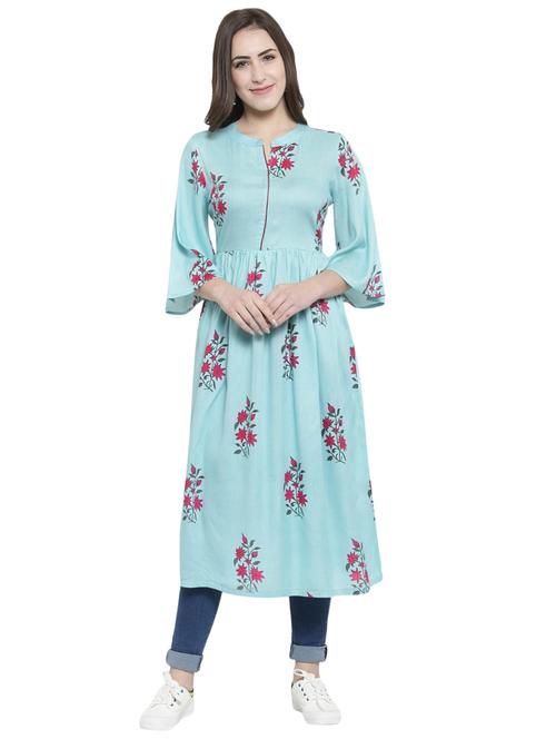 flared printed kurta - 15924305 - Very Small Image - 1