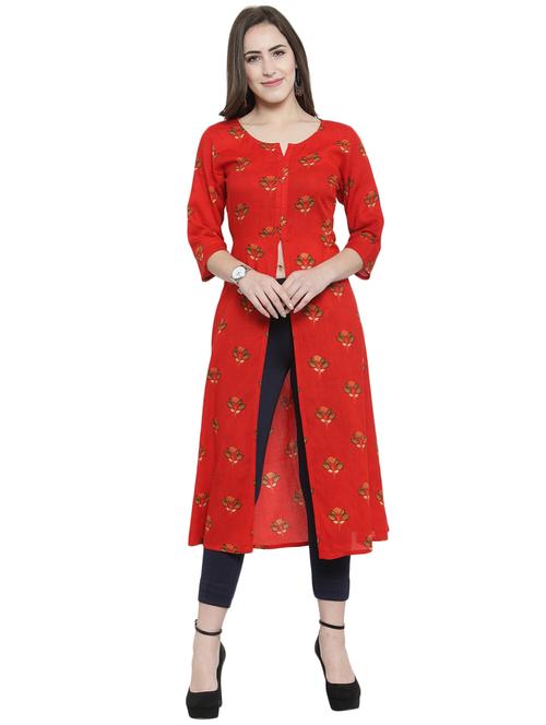 high slit printed kurta - 15924309 - Very Small Image - 1