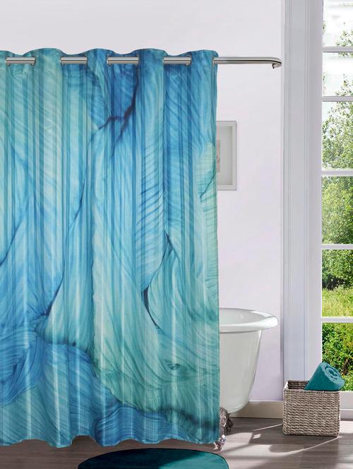 lushomes digitally printed ombre shower curtain with 10 eyelets, size: 72x82 inches (single pc) - 15924679 - Very Small Image - 1