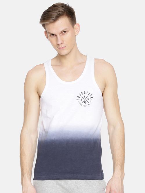 navy cotton blend vest - 15925374 - Very Small Image - 1
