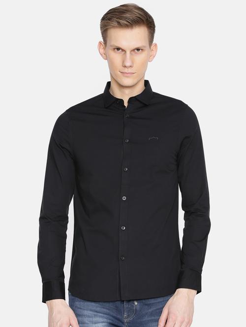 black cotton casual shirt - 15925376 - Very Small Image - 1