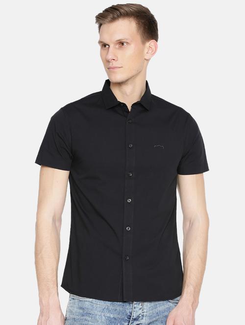 black cotton casual shirt - 15925378 - Very Small Image - 1