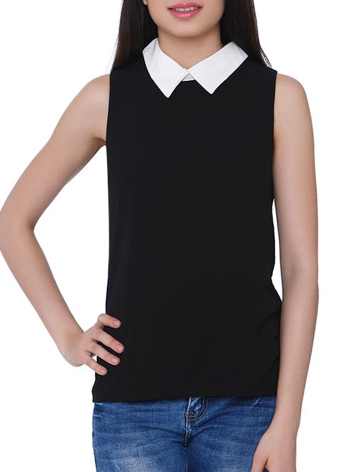 contrast peter pan top - 15926336 - Very Small Image - 1