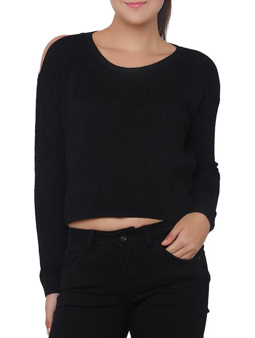 cold shoulder shimmery top - 15926340 - Very Small Image - 1