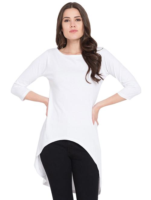 round neck high low tunic - 15926357 - Very Small Image - 1