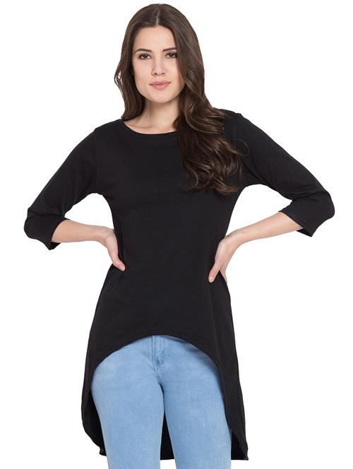 round neck high low tunic - 15926358 - Very Small Image - 1