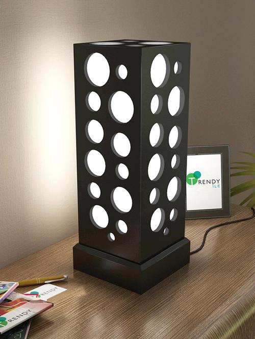 home sparkle led table lamp big engineered wood (black) (17 x 17 x 47.5 cm) - 15926574 - Very Small Image - 1