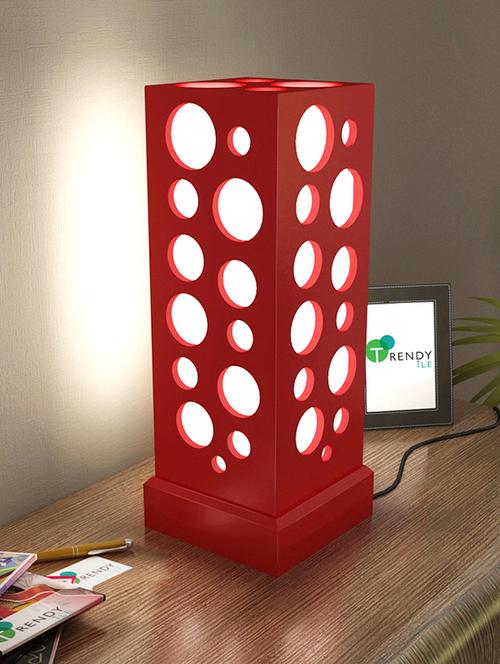 home sparkle led table lamp big engineered wood (red) (17 x 17 x 47.5 cm) - 15926575 - Very Small Image - 1