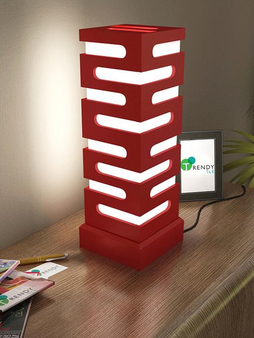 home sparkle led table lamp big engineered wood (red) (17 x 17 x 47.5 cm) - 15926578 - Very Small Image - 1