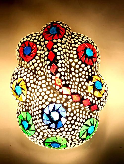 home sparkle led wall light & lamp glass (multicolour) (10 x 10 x 20 cm) - 15926603 - Very Small Image - 1