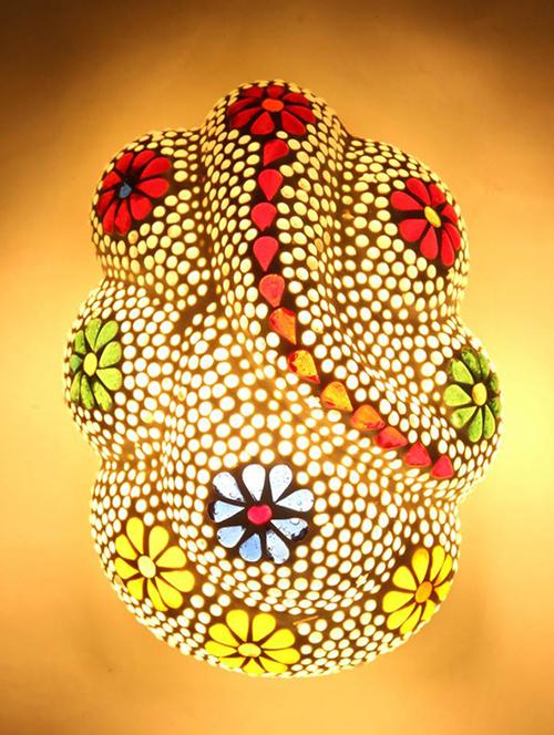 home sparkle led wall light & lamp glass (multicolour) (10 x 10 x 20 cm) - 15926605 - Very Small Image - 1